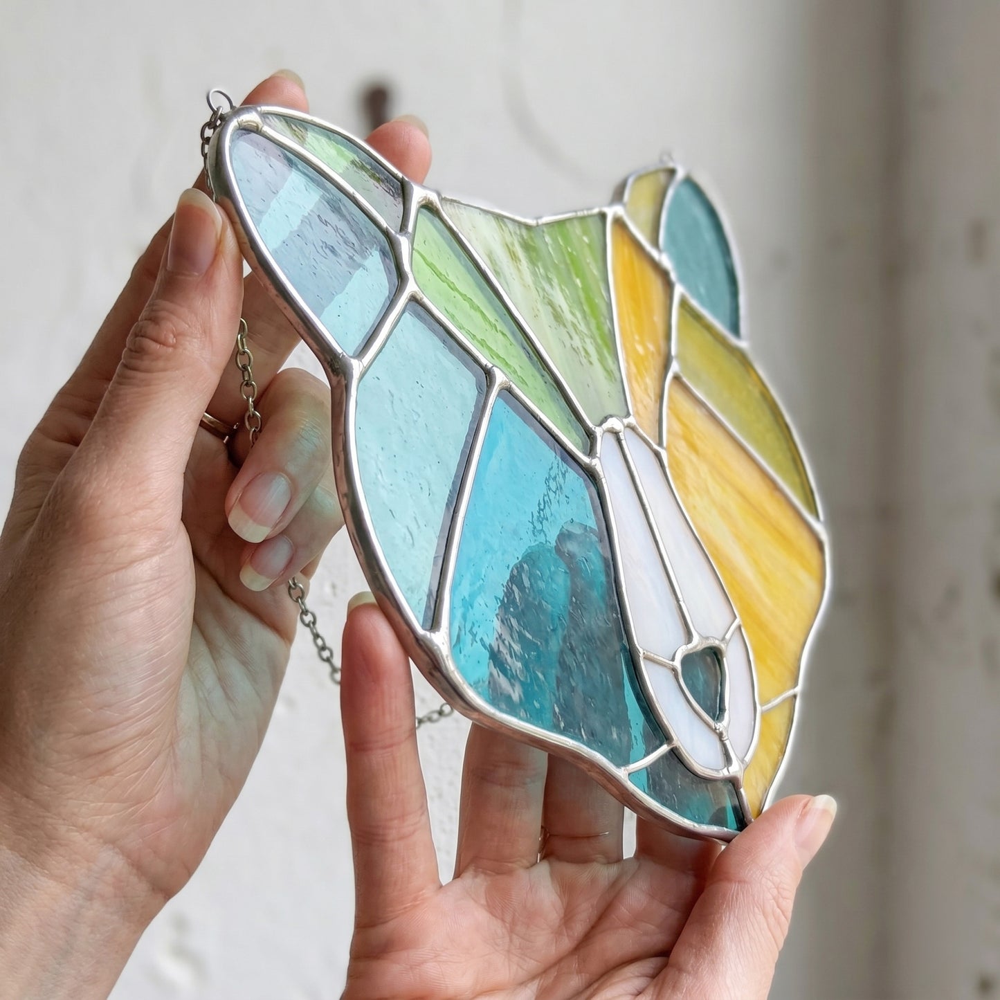 Boho Bear Face Stained Glass Pattern, SVG and PNG