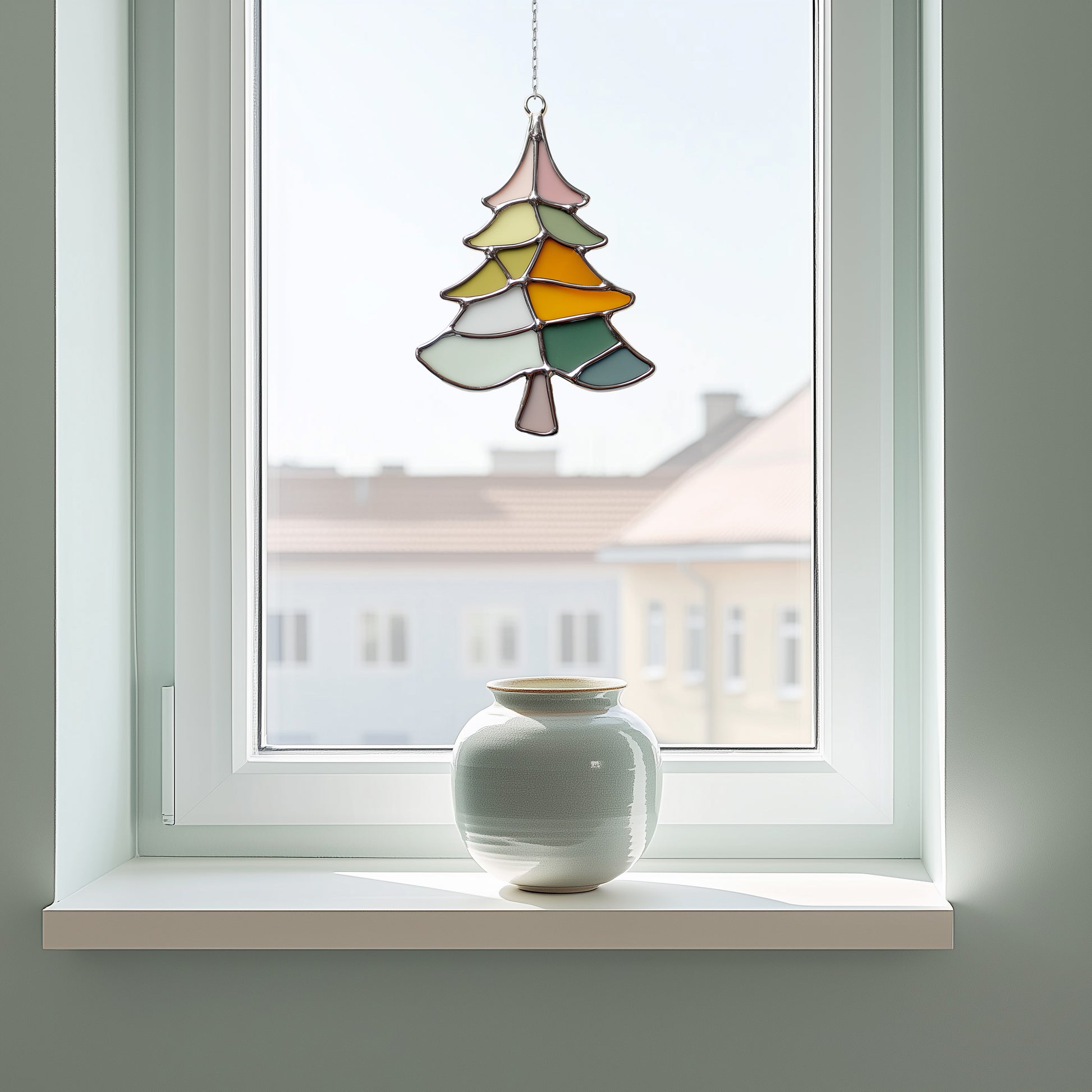 Boho Fir Tree Stained Glass Pattern - Crafting Patterns & Molds from GlassyRock Arts