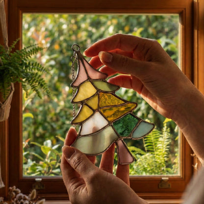 Boho Fir Tree Stained Glass Pattern