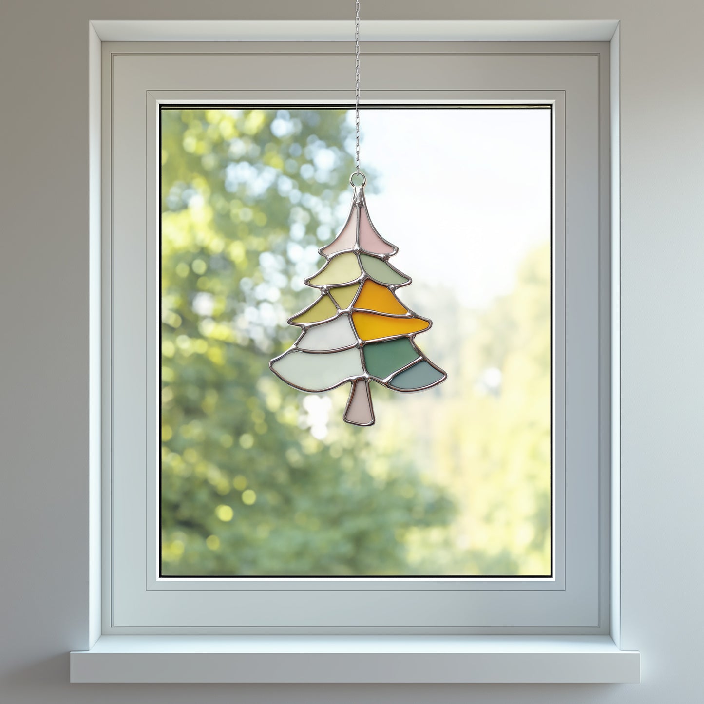 Boho Fir Tree Stained Glass Pattern - Crafting Patterns & Molds from GlassyRock Arts