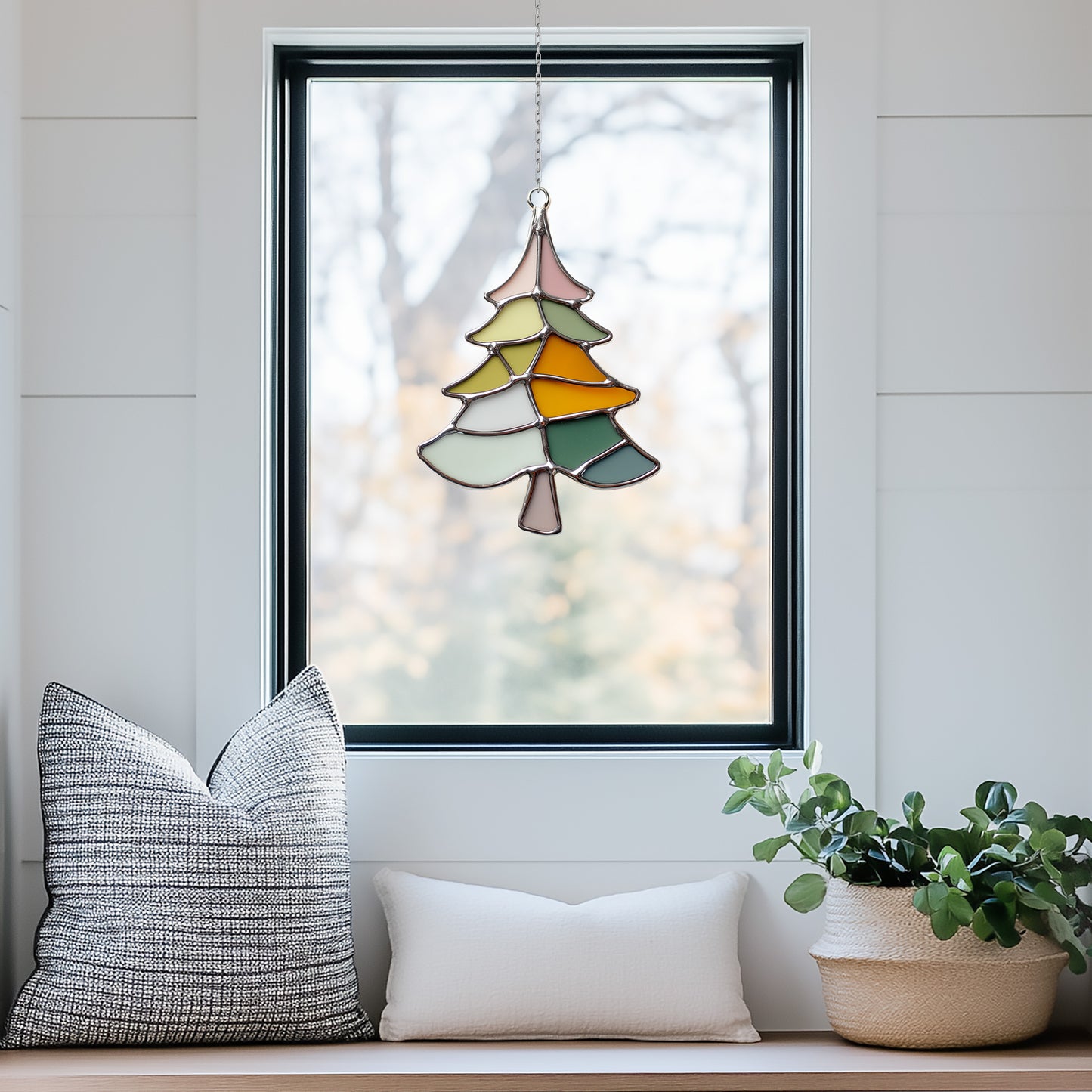 Boho Fir Tree Stained Glass Pattern - Crafting Patterns & Molds from GlassyRock Arts