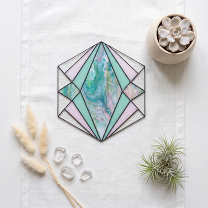 Beginner Hexagon Stained Glass Pattern