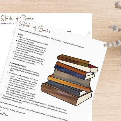 Books Stained Glass Pattern