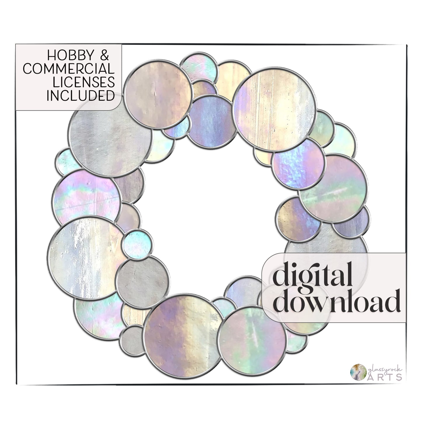 Bubble Wreath Stained Glass Pattern