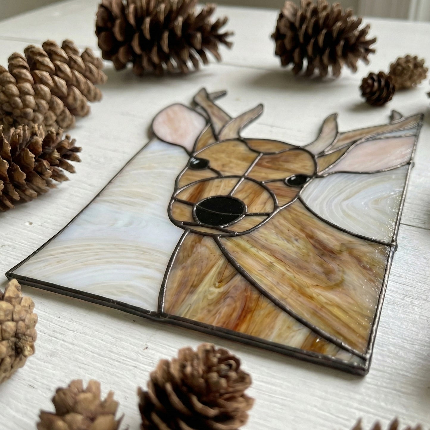 Young Buck Deer Stained Glass Pattern
