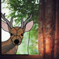 Young Buck Buddy with Antlers Stained Glass Pattern