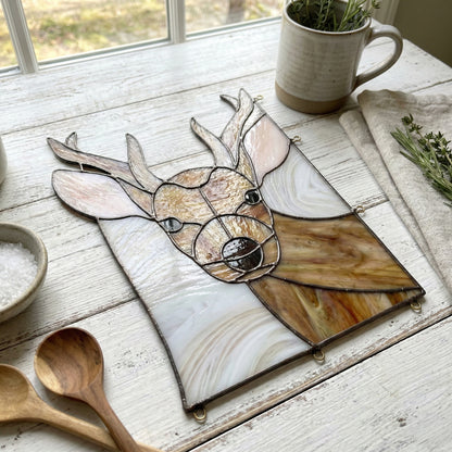 Young Buck Deer Stained Glass Pattern