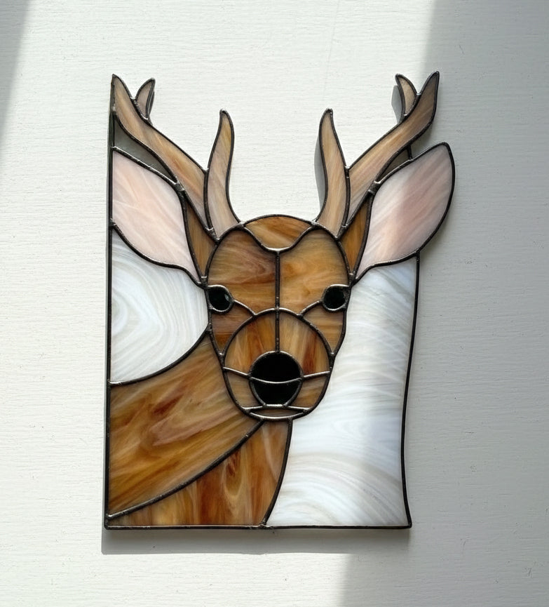 Young Buck Deer Stained Glass Pattern