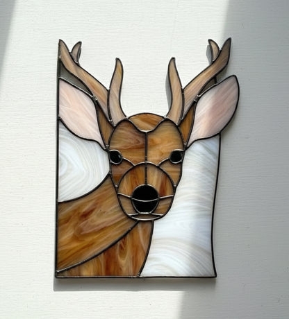 Young Buck Deer Stained Glass Pattern