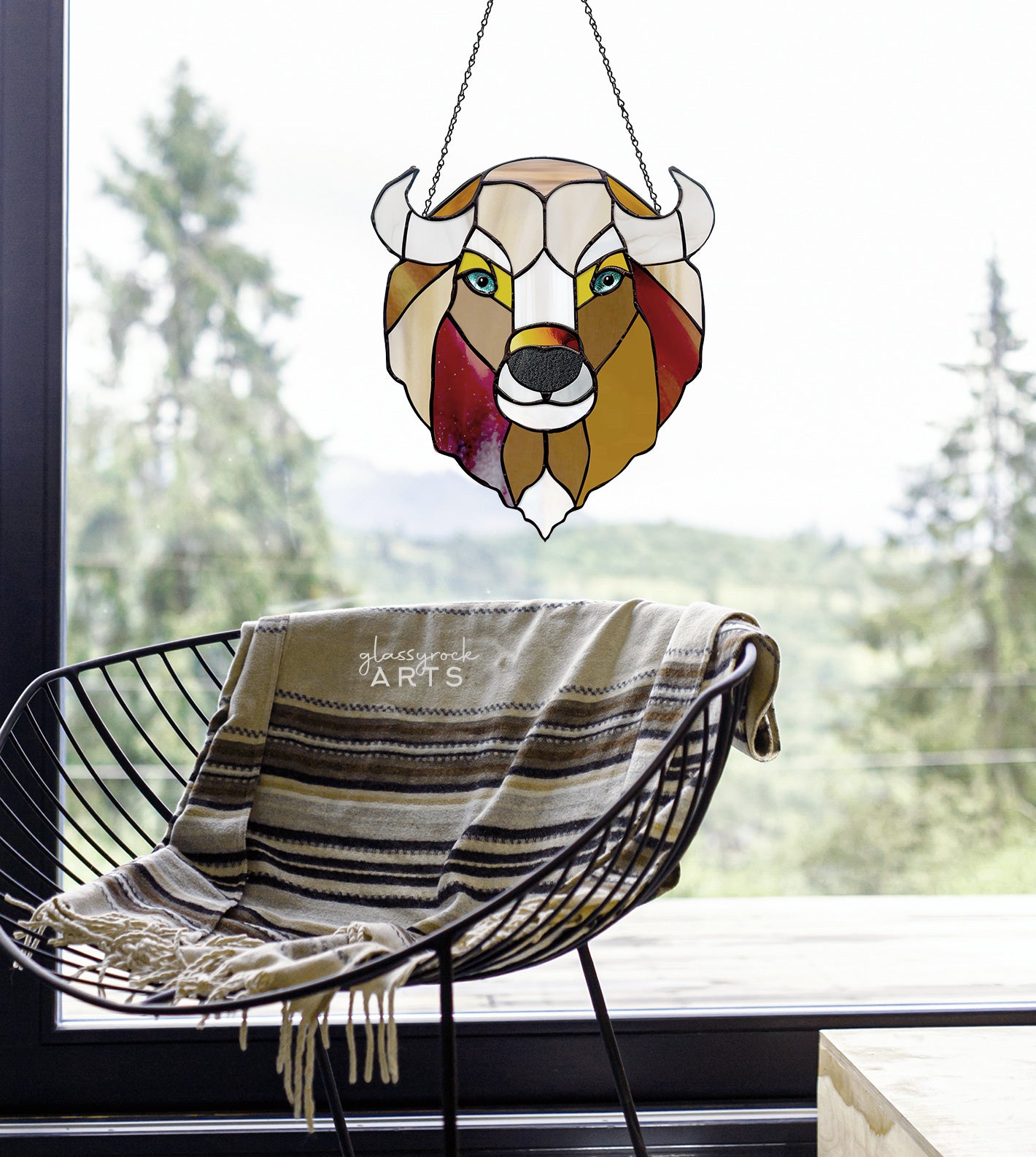 Sweet Buffalo Stained Glass Pattern