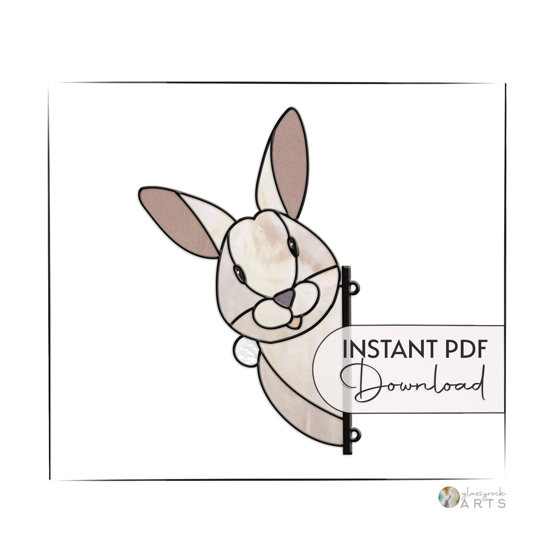 Bunny Stained Glass Rabbit Pattern – GlassyRock Arts