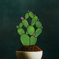 Bunny Ears Cactus Succulent Plant Stem Stained Glass Pattern