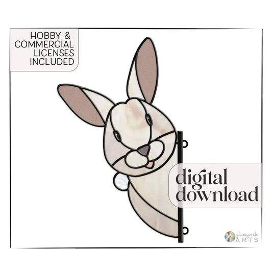 Rabbit Buddy Bunny Stained Glass Rabbit Pattern