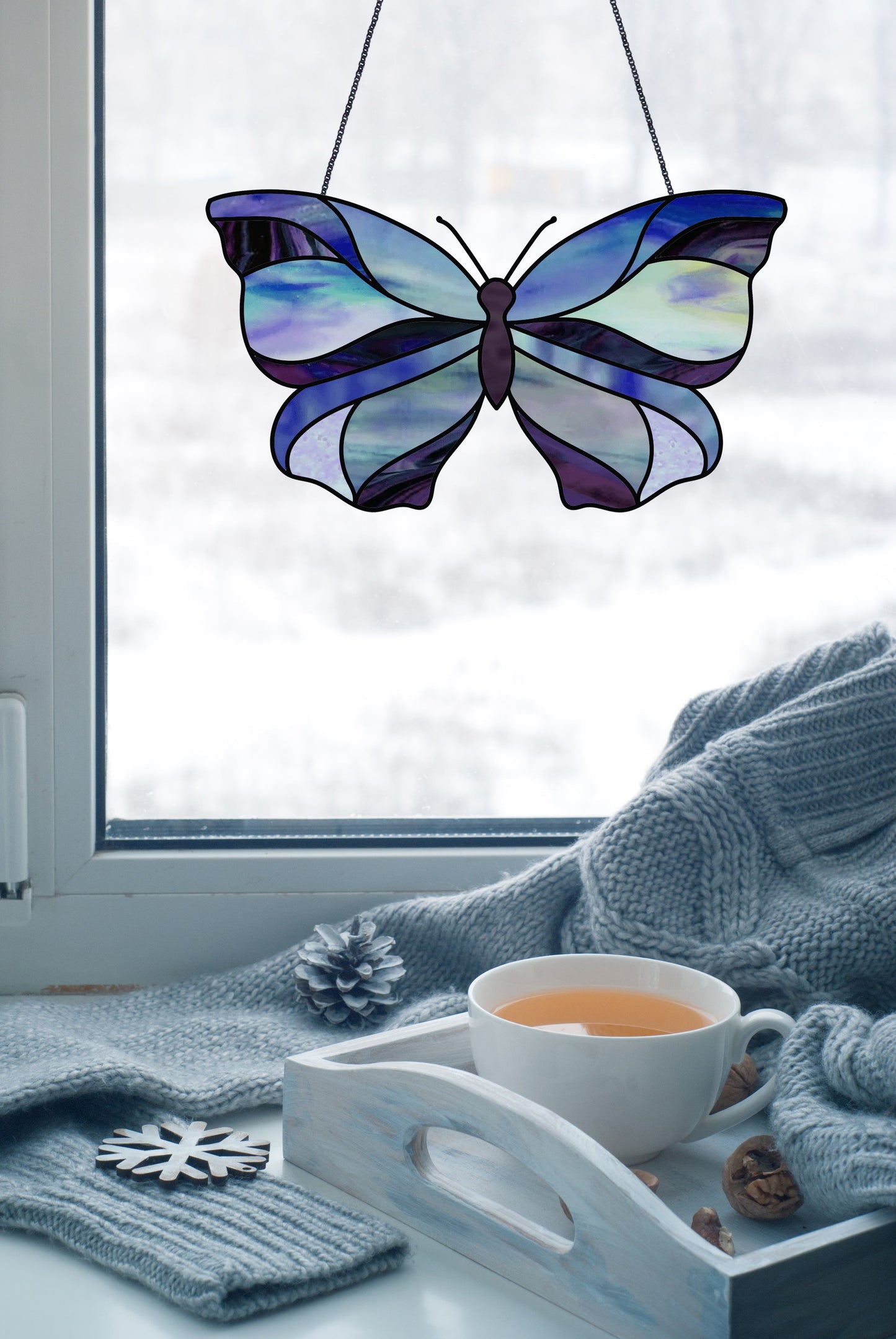 Sweet Butterfly Stained Glass Pattern