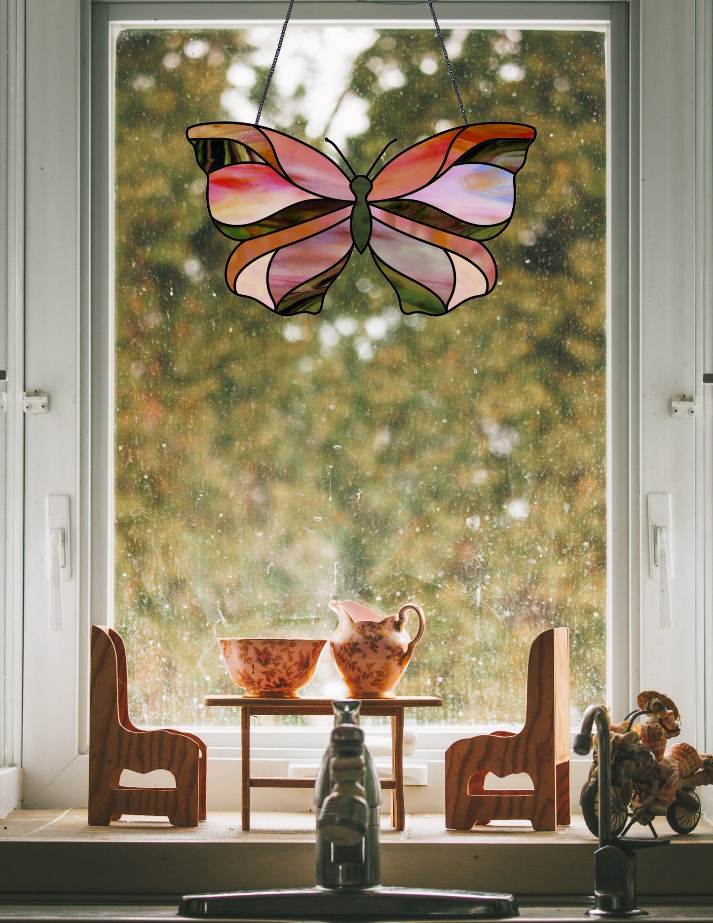 Sweet Butterfly Stained Glass Pattern