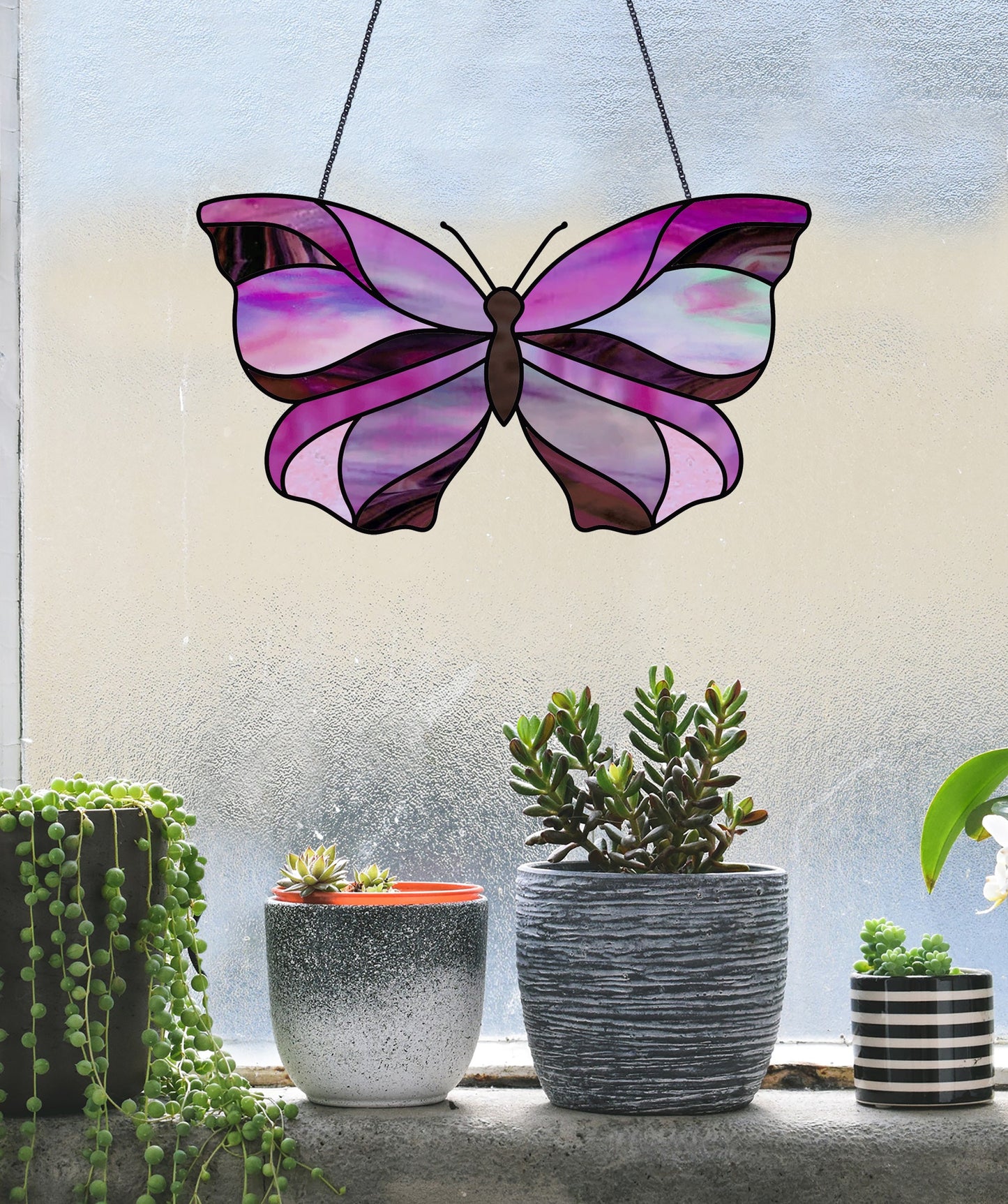 Sweet Butterfly Stained Glass Pattern