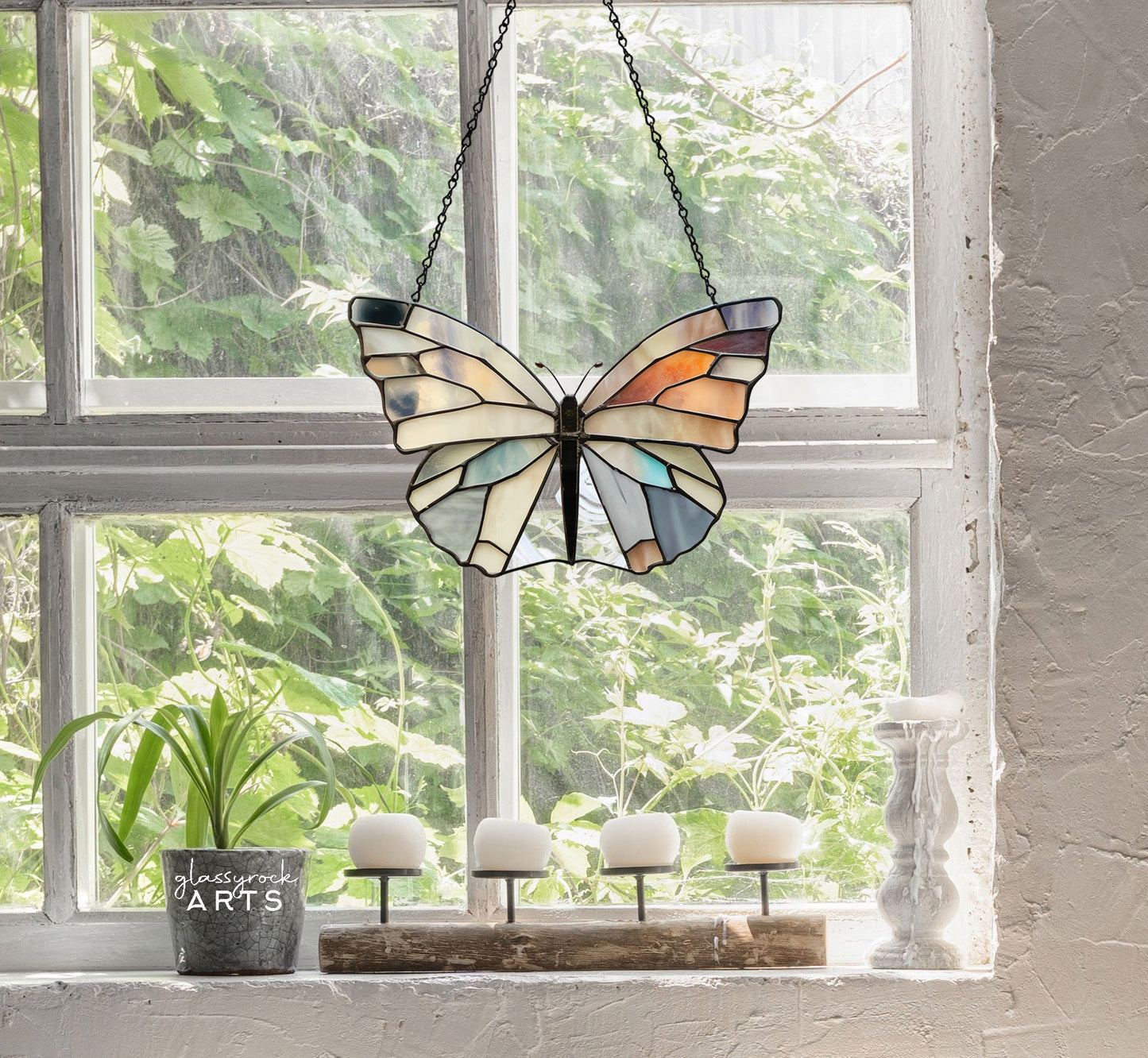 Stained Glass Butterfly Pattern