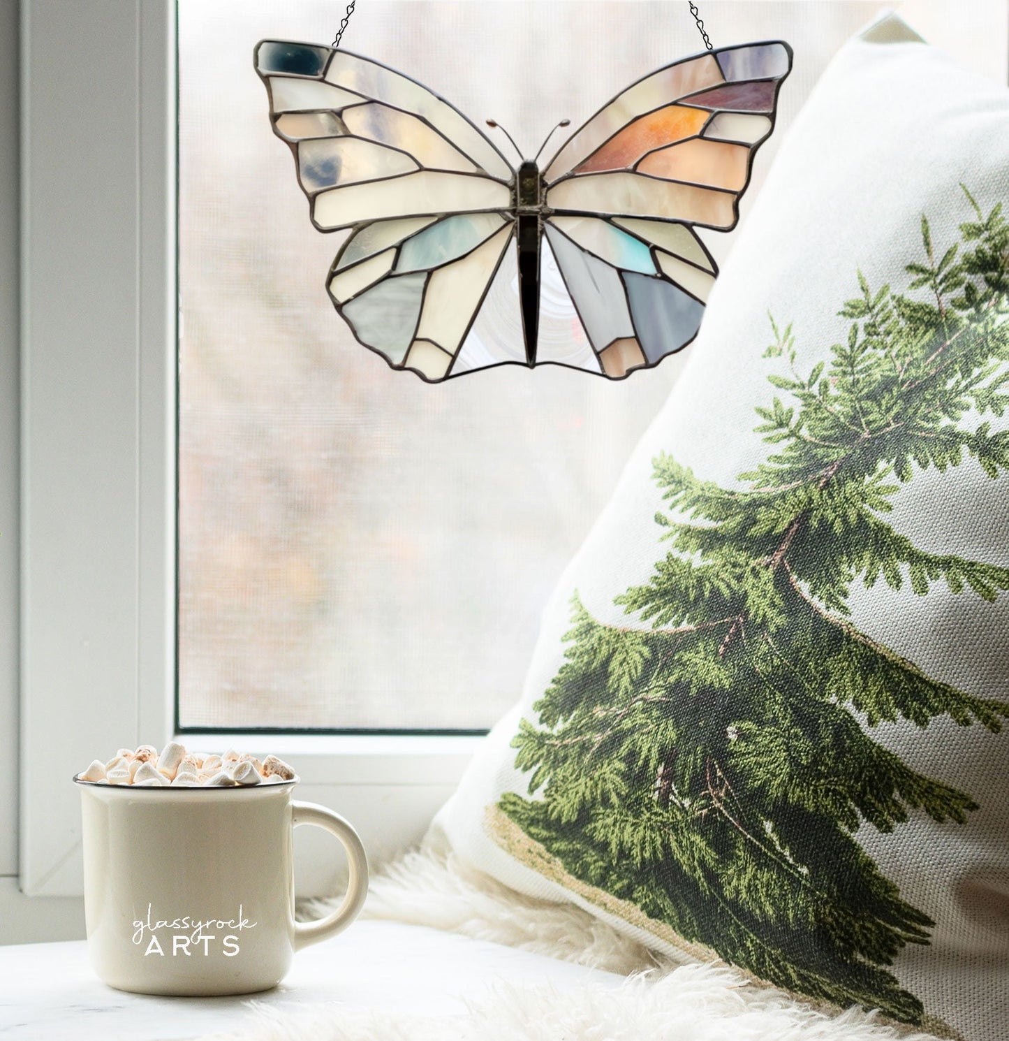 Stained Glass Butterfly Pattern