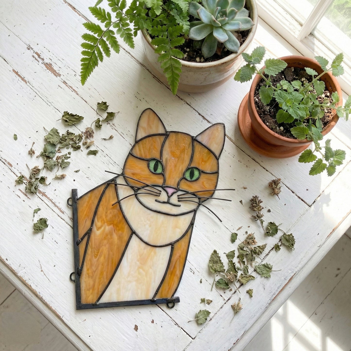 Cat Buddy Stained Glass Pattern