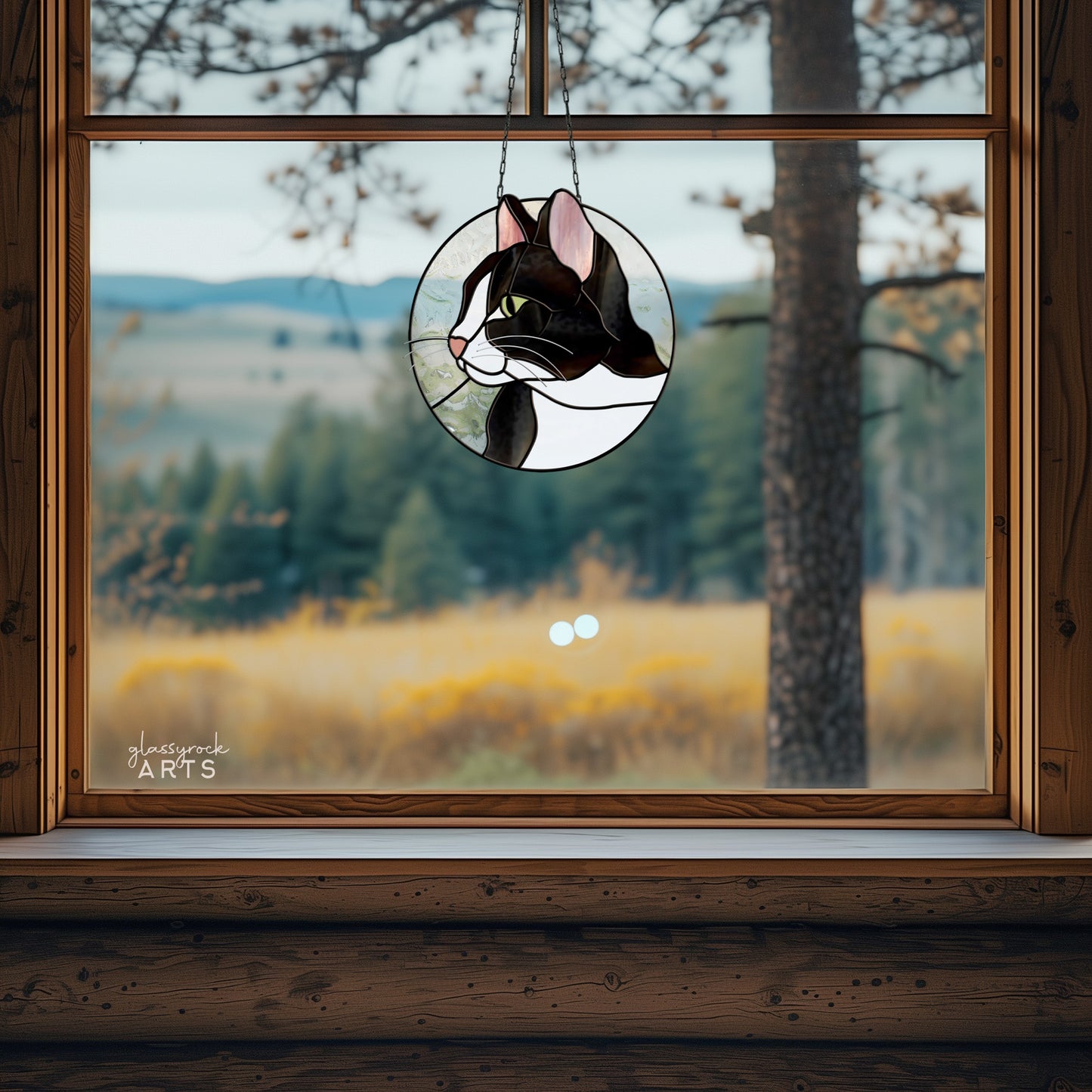 A picture of the Cat Stained Glass Patterns Pack from GlassyRock Arts. 