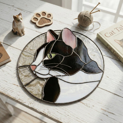 Cat Suncatcher Stained Glass Pattern