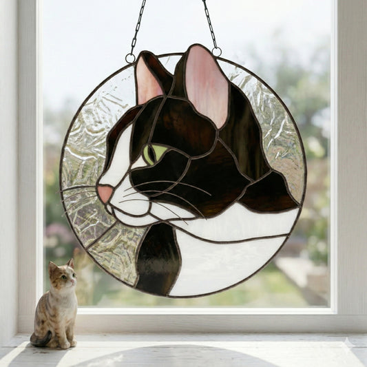 Cat Suncatcher Stained Glass Pattern