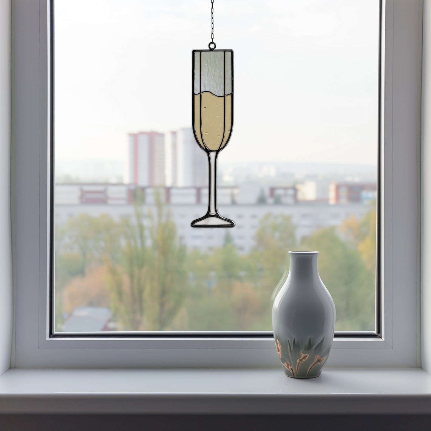 Champagne Flute Stained Glass Pattern