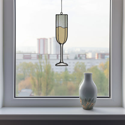 Champagne Flute Stained Glass Pattern