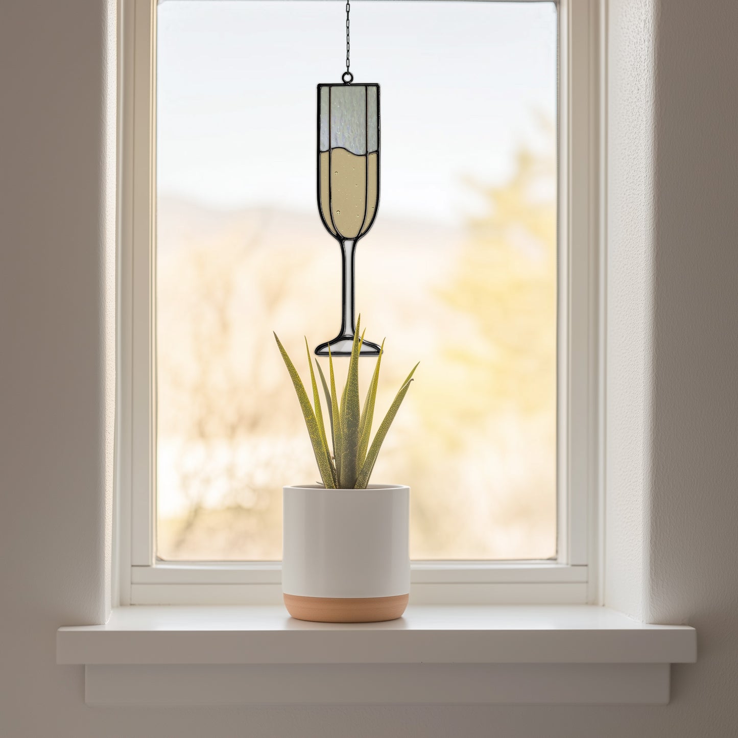 Champagne Flute Stained Glass Pattern