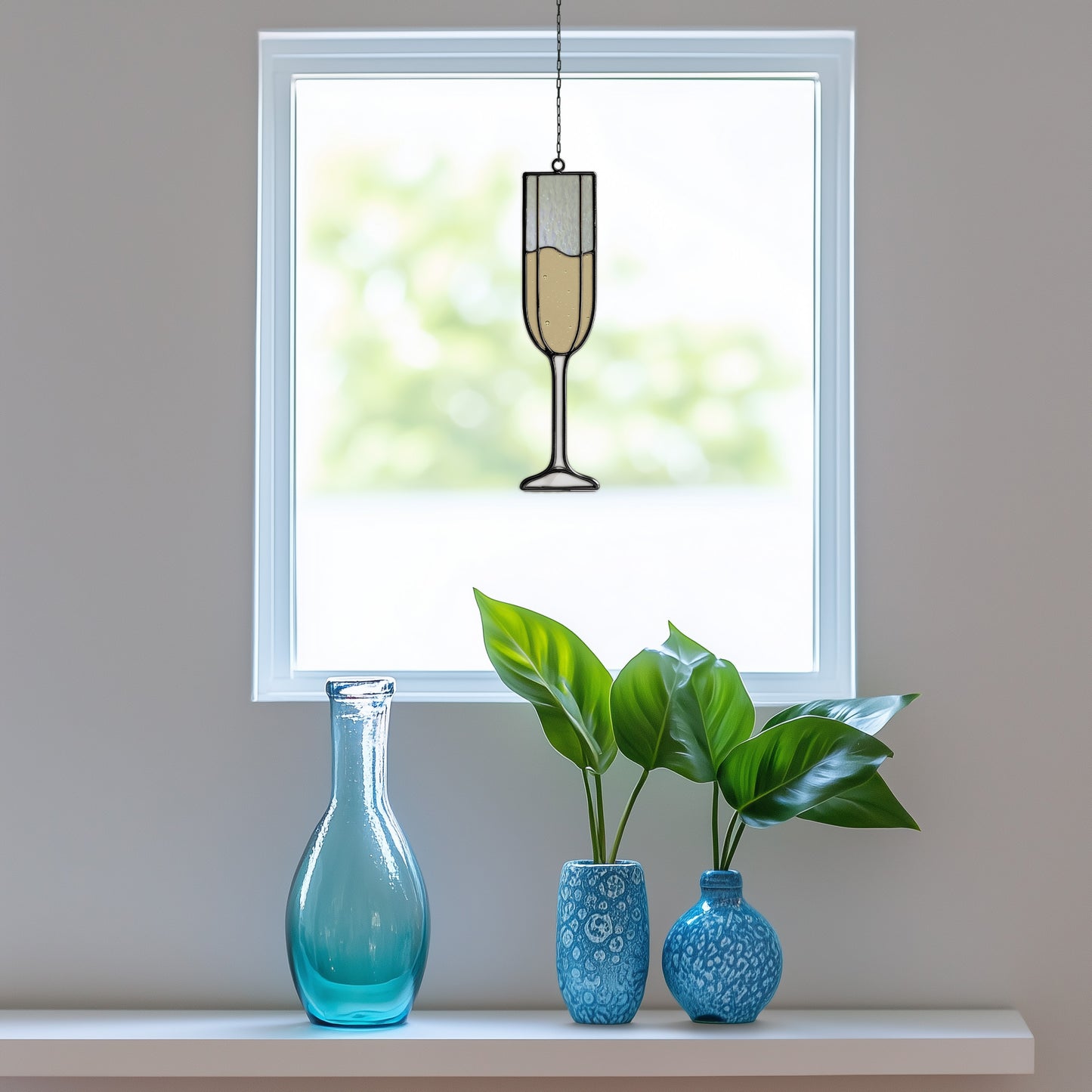 Champagne Flute Stained Glass Pattern