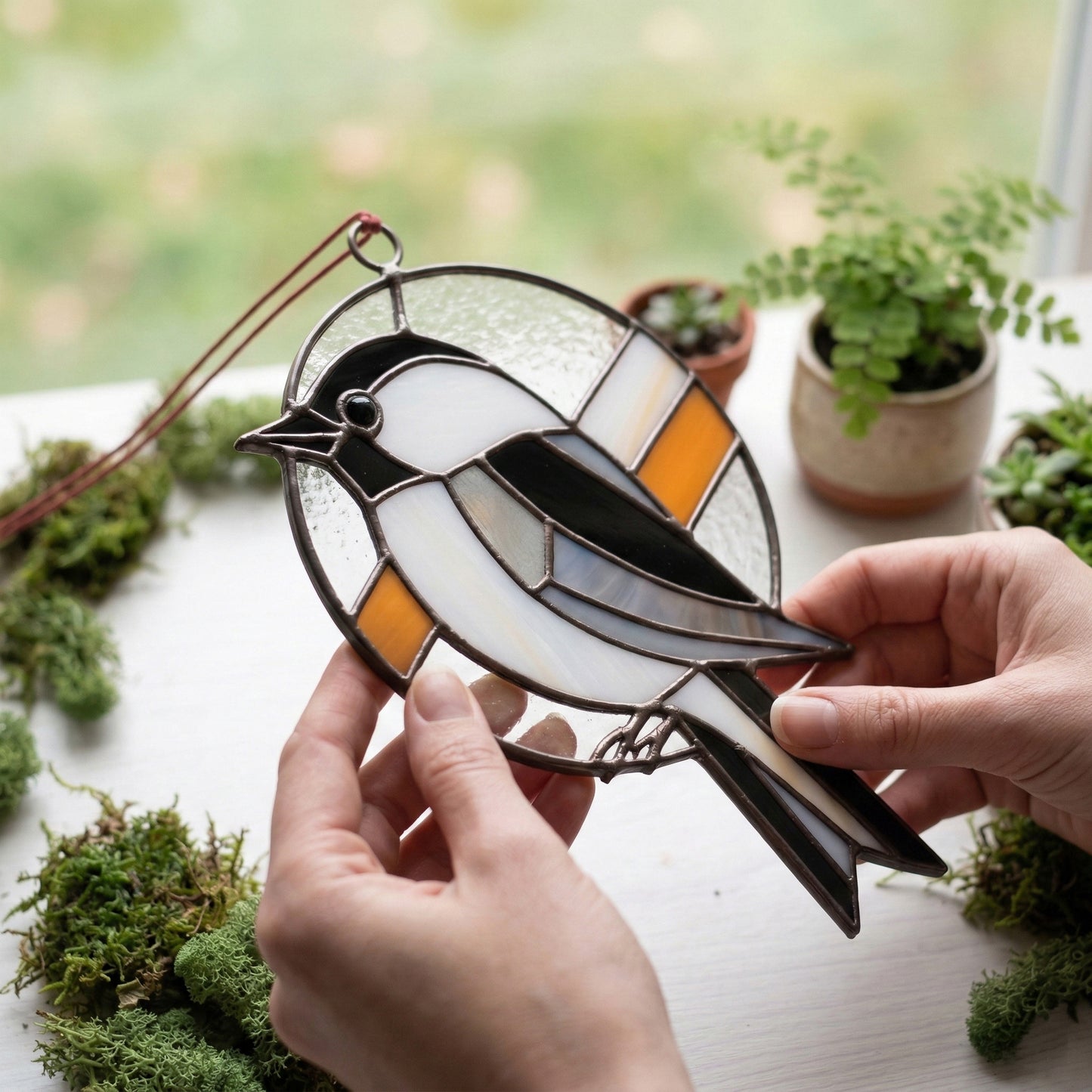 Chickadee Stained Glass Pattern