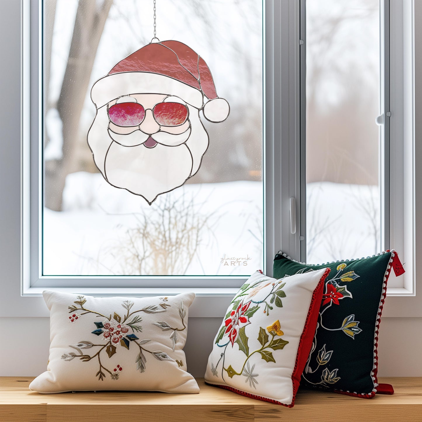 Cool Santa Claus Stained Glass Pattern