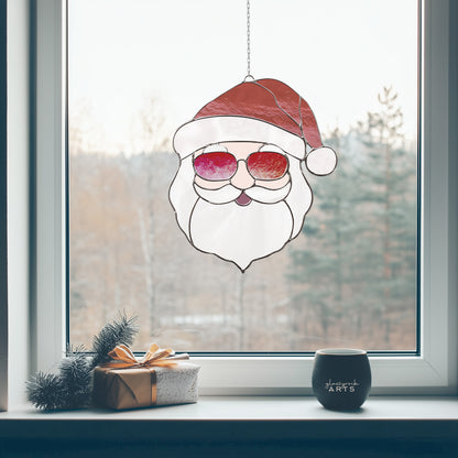 Cool Santa Claus Stained Glass Pattern