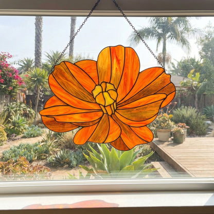 Big Flora Giant Stained Glass Cosmos Pattern PDF & PNG
