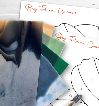 Big Flora Giant Stained Glass Cosmos Pattern