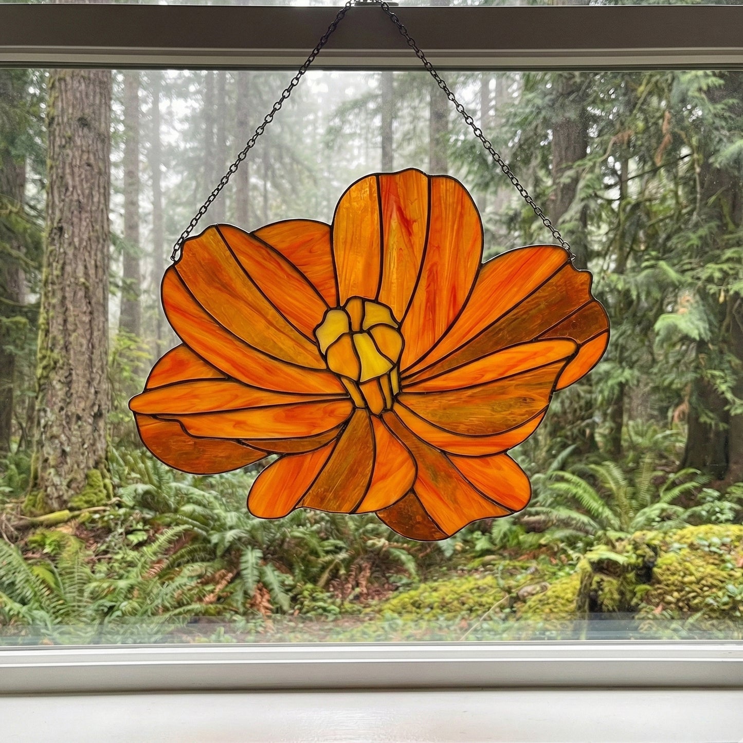 Big Flora Giant Stained Glass Cosmos Pattern PDF & PNG