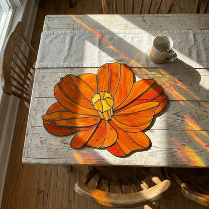 Big Flora Giant Stained Glass Cosmos Pattern PDF & PNG