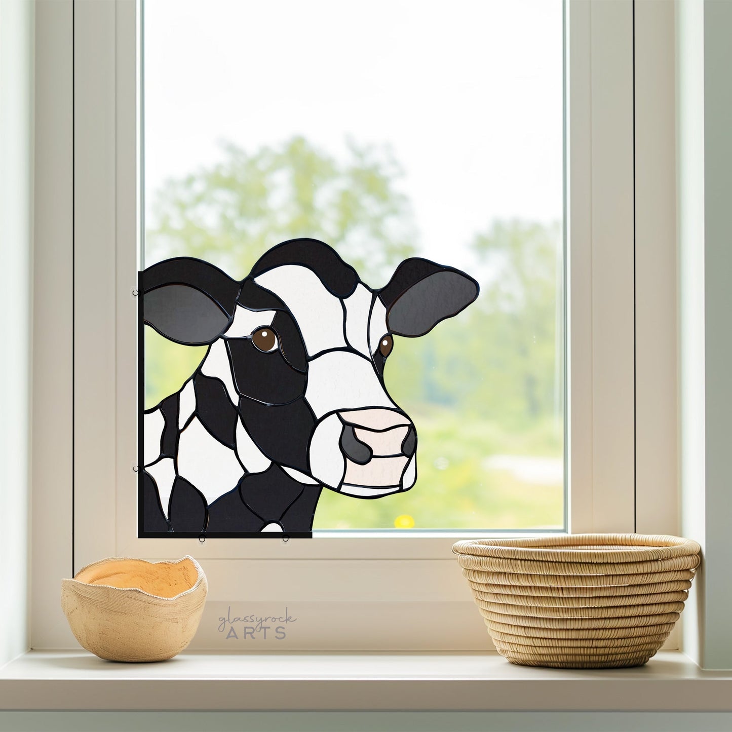 Cow Buddy Stained Glass Pattern