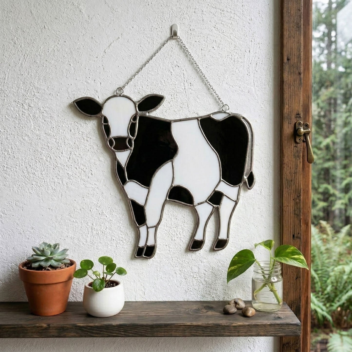 Cow Stained Glass Pattern