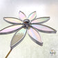 Handmade Stained Glass Flower and Gemstone Plant Stake - Gemstones