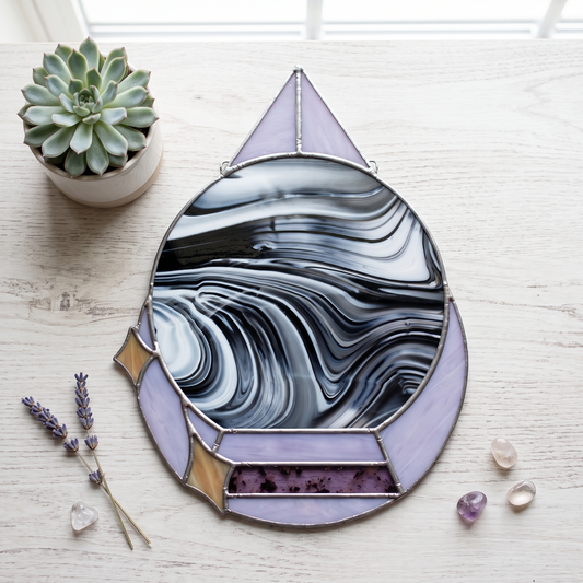 Crystal Ball Stained Glass Pattern Rain Drop