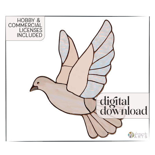 Dove Stained Glass Bird Pattern