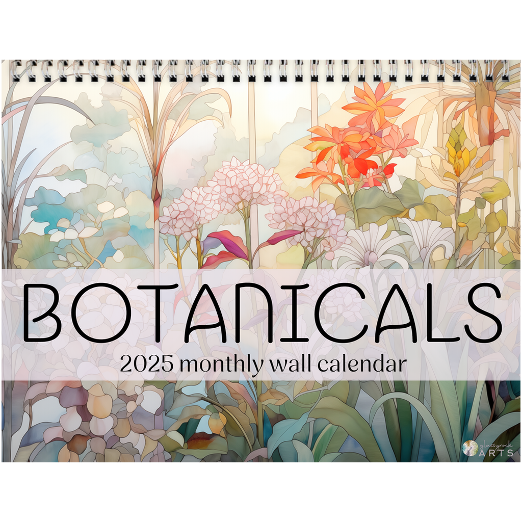 Botanical Flowers 2025 Wall Calendar