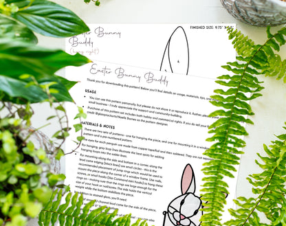 Easter Bunny Stained Glass Rabbit Pattern