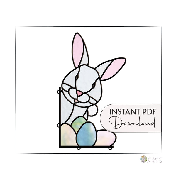 Easter Bunny Stained Glass Pattern – GlassyRock Arts