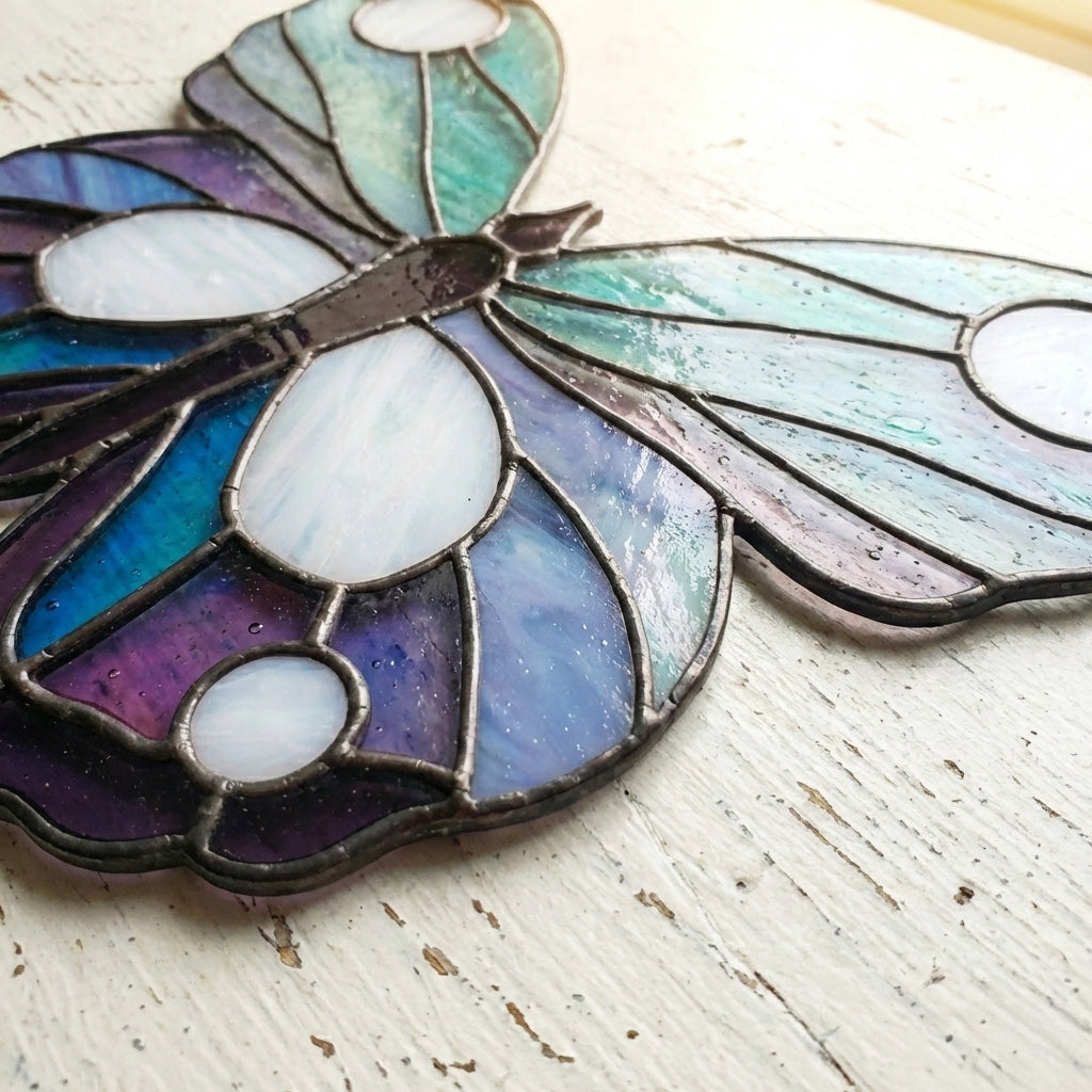 Elegant Butterfly Stained Glass Pattern