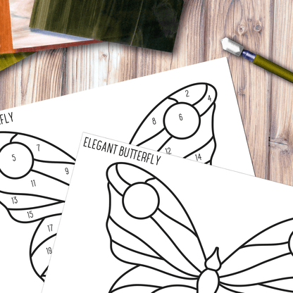 Elegant Butterfly Stained Glass Pattern