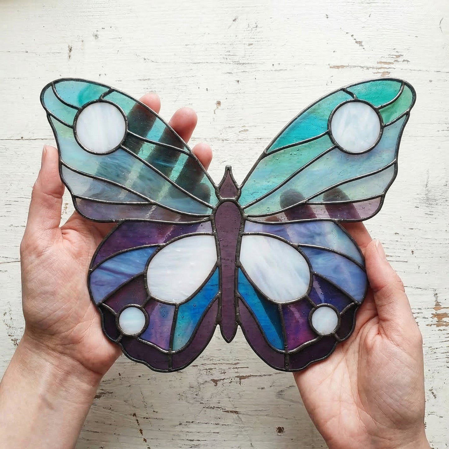 Elegant Butterfly Stained Glass Pattern