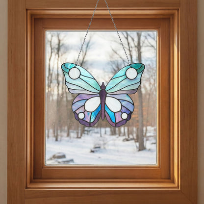 Elegant Butterfly Stained Glass Pattern