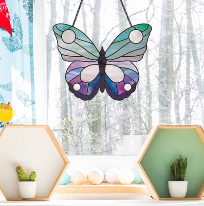 Elegant Butterfly Stained Glass Pattern
